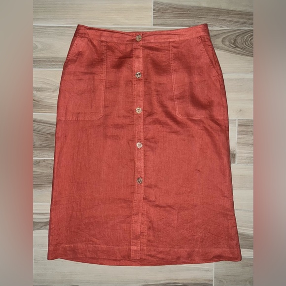 Marc New York by Andrew Marc 100% Linen Skirt β¨βοΈππ§‘ - Picture 1 of 6